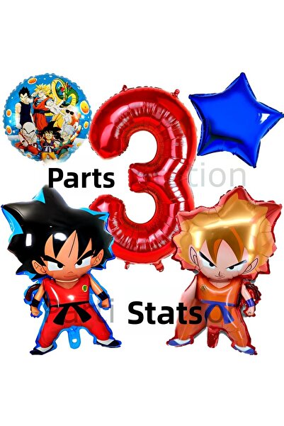 Parti Station مجموعة بالونات Dragon Ball Anime Age 1 - بالون عيد ميلاد سون جو...