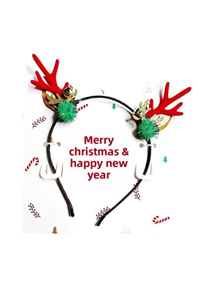 New Obsessions New Year's Elegant Deer Antler Crown with Bells