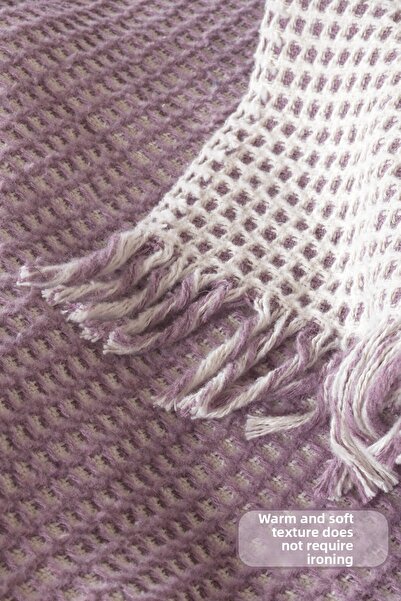 Elart Carlos Blanket Double Waffle (200X220 cm) Purple