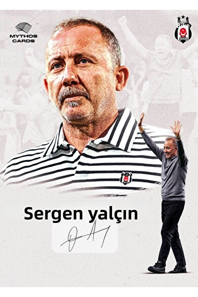 Beşiktaş Sergen Yalçin Signed Static Poster
