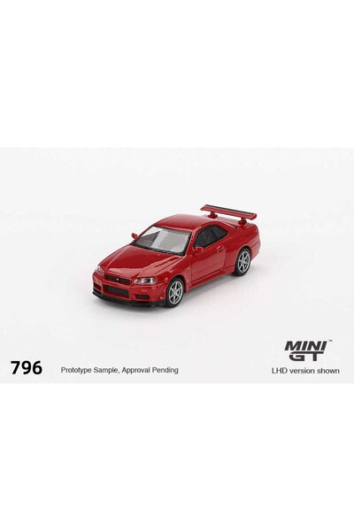 mini gt 1/64 Nissan Skyline Gt-R R34 V Spec Active Mgt00796-Bl