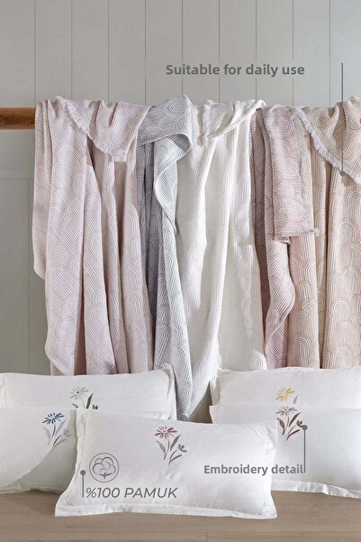 Elart Gray Sunrise Blanket Set - Single, 4 Pieces