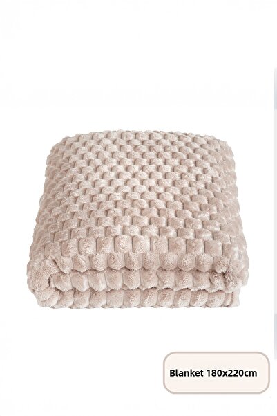 Elart Star Blanket Double Size Wellsoft (180X220 cm) Cappuccino