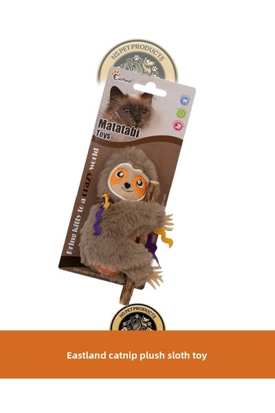 Eastland Catnip Plush Sloth Animal Cat Toy