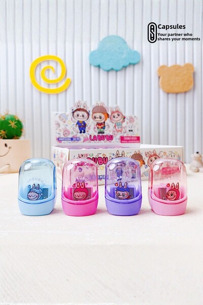 caps office مبراة أقلام ذات فتحتين بتصميم لابوبو - مبراة أقلام لابوبو لطيفة