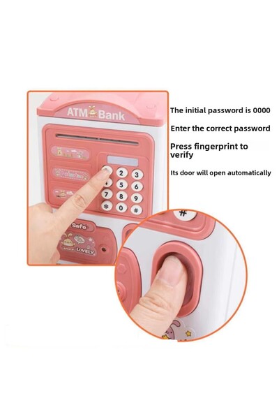 ForWhat Pușculiță în stil electro ATM cu parolă pentru amprentă digitală pent...