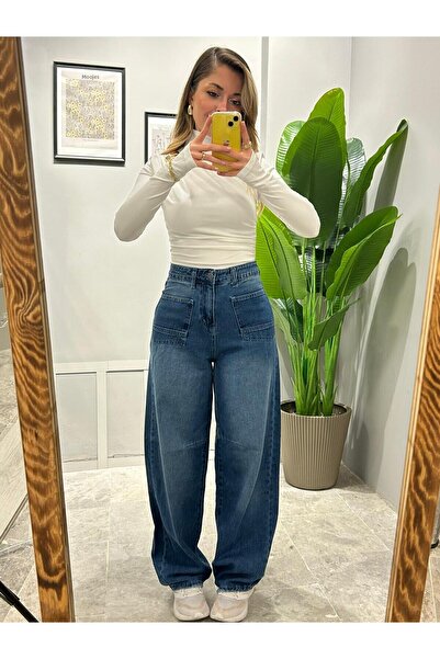 QBZ SUPER talie înaltă BAGGY JEAN