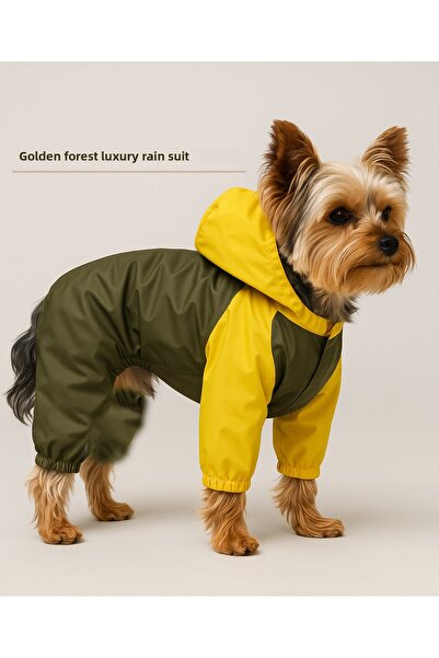Buddy Store Golden Forest Luxe Rain Suit - Cat & Dog Raincoat & Windbreaker