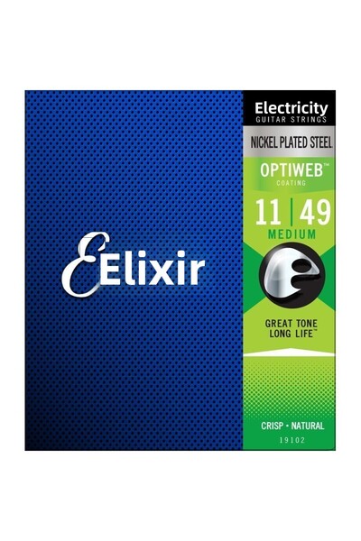 Elixir 19102 Optiweb електрическа китара Teli 011-049