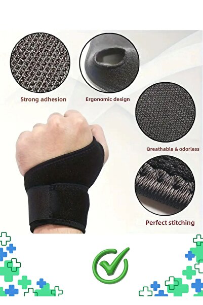 Teknoşık Adjustable Support Hand Brace - Women & Men, Right-Left Compatible, Sports & Everyday Use
