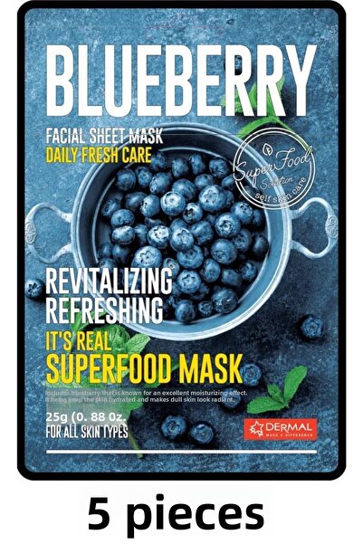 Dermal قناع التوت البري المجدد والمنشط × 5 قطع