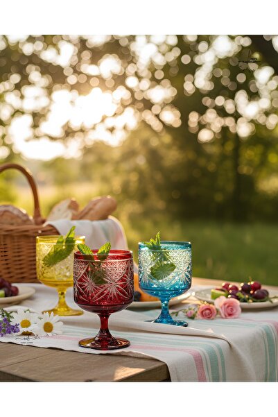 AKDEN STORE Cut Crystal Decor Maple Cup, Magnolia Bowl