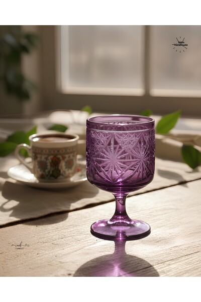 AKDEN STORE Cut Crystal Decor Maple Cup, Magnolia Bowl