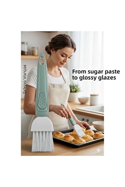 Belle Fusion فرشاة البيض BFS 18 سم، فرشاة تزيين المطبخ للصلصات والزيوت، فرشاة...