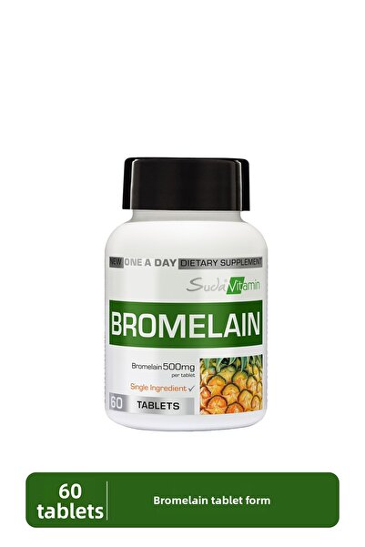 Suda Vitamin Bromelain 500 Mg 60 Tablets Food Supplement Containing Bromelain Enzyme