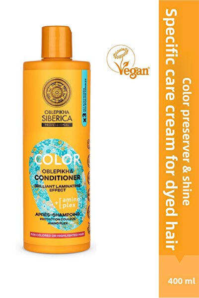 Natura Siberica بلسم يضفي لمعانًا خاصًا للشعر المصبوغ 400 مل - إن إس أو كولور...