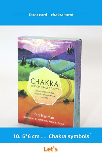 Letsii Chakra Energy Tarot Card 10.5X6 cm for Meditation and Intuitive Readings