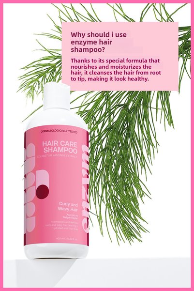 ENZYM COSMETICS Hair Care Shampoo for Curly and Wavy Hair 400 ml (Curl Enhancing) (Salt-Free)
