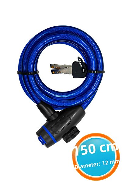 NZB قفل دراجة 150 سم سلسلة حبل دراجة نارية قفل فولاذي قطر 12 مم Ø أمان مضاد ل...