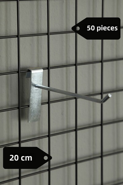 Denizligrup 20 τεμάχια 20 εκ. Συρμάτινος γάντζος για ράφια - Γάντζος ράφι - Α...