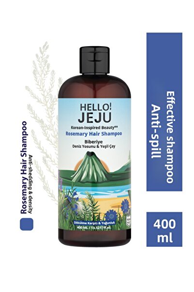 Hello Jeju ! شامبو للعناية بالشعر بالروزماري والريحان والأعشاب البحرية والشاي...