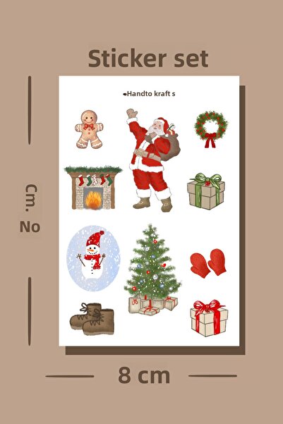 Handeto Kraft Χριστουγεννιάτικο Σετ Αυτοκόλλητων 8x12 εκ. Αυτοκόλλητα Χριστου...