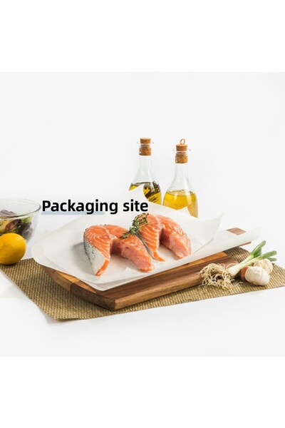 ecenplast 50 قطعة من ورق الخبز الأبيض ذاتي التشحيم الذي يمكن خبزه في الفرن - 30 × 40 سم