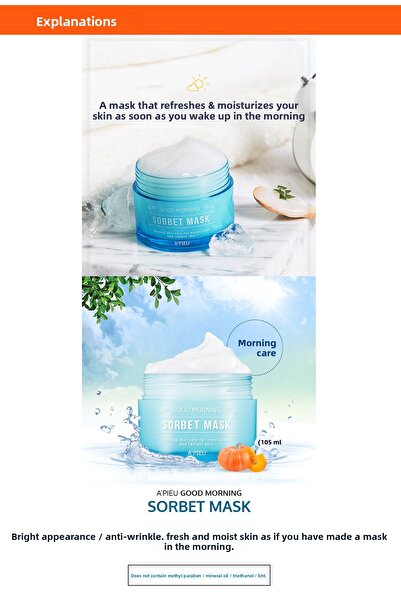 Missha A'pieu Good Morning Morning Moisturizing Sorbet Mask