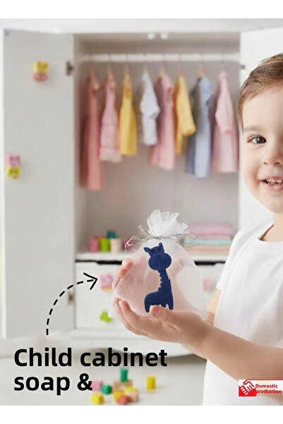 seyora Animal Figured Strawberry Scented Wardrobe Soap – Giraffe Shaped, Natu...