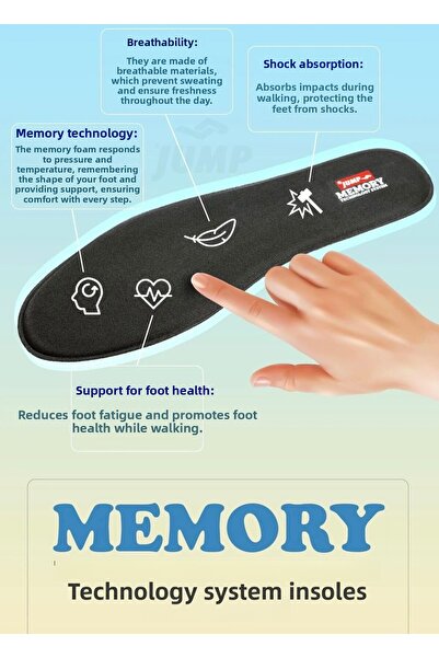 Jump 31192 Men's Gray Navy Blue Stripe Detail Memory Foam System Daily Walking Sports Shoes