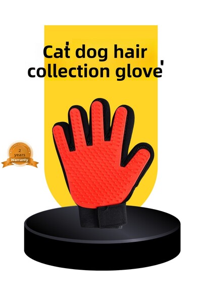 MKR Hair Removal Glove for Cats and Dogs - Soft Silicone Massage Glove