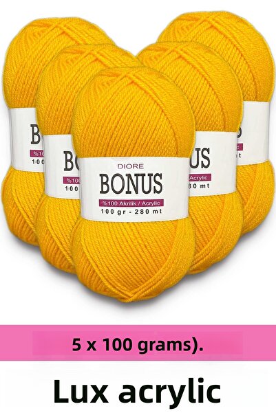 BONUS 5 X 100 Gr Classic Luxury Acrylic Yarn 814