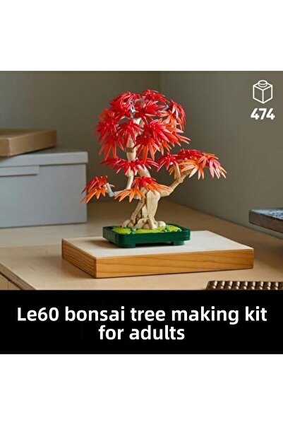 Epilons Red Maple Bonsai Tree 10348 - Decorative Building Kit for Adults, Gift for Plant Lovers