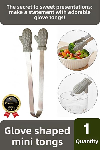 Svein ملقط تقديم صغير للمطبخ بتصميم خاص عملي وجذاب على شكل قفاز، مقاوم للحرار...