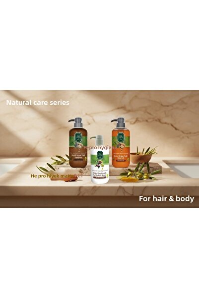 Eyüp Sabri Tuncer Natural Argan Oil Hair Care Series, Shampoo Shower Gel and Olive Oil Conditioner