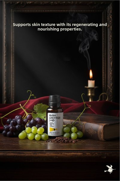 Picholet زيت بذور العنب 30 مل معصور على البارد نقي وطبيعي 100% (زيت بذور العنب)