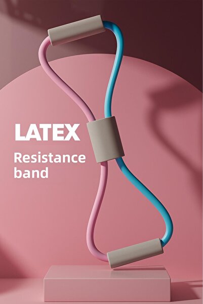 Telvesse Figure 8 Pilates Exercise Band | Yoga, Warm-Up and Conditioning Resistance Band | Pastel | Light Resistance