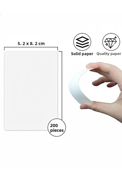 rprint بطاقات الكلمات - 8.2×5.2 سم، 200 قطعة من البطاقات الفارغة ذات القطع ال...