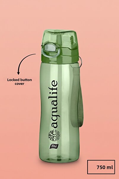 ELDİPA 750 ml Lockable Button Lid Sports Water Bottle Without Straw Water Bottle Pc Water Bottle