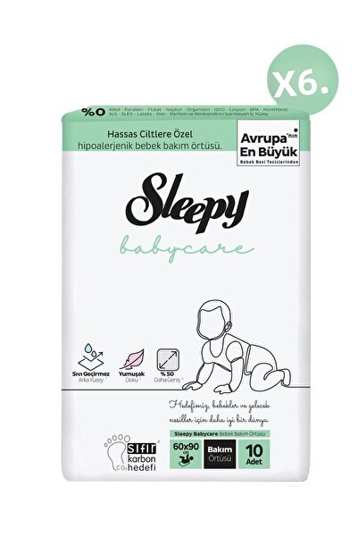 Sleepy غطاء العناية بالطفل 10 قطع × 6