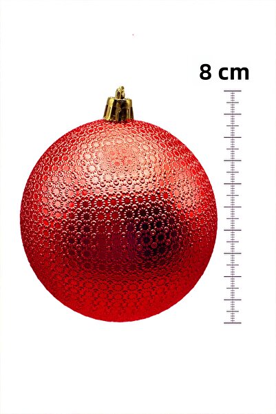 Waldern Christmas Pine Tree Ornament 8 cm Figured Shiny 6-Piece Cici Ball
