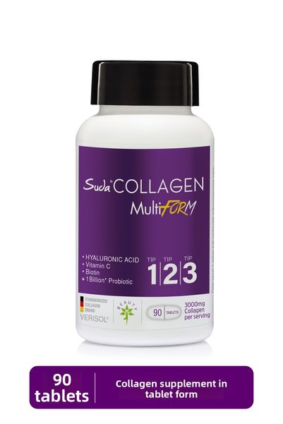 Suda Collagen Multiform Tablet - Type I-Ii-Iii Collagen - Vitamin C, Hyaluron...