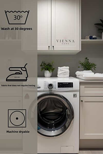 VİENNA 4-Piece Cotton Pillowcase Set 50X70 cm – Double Color Combination – 20 cm Cover Model