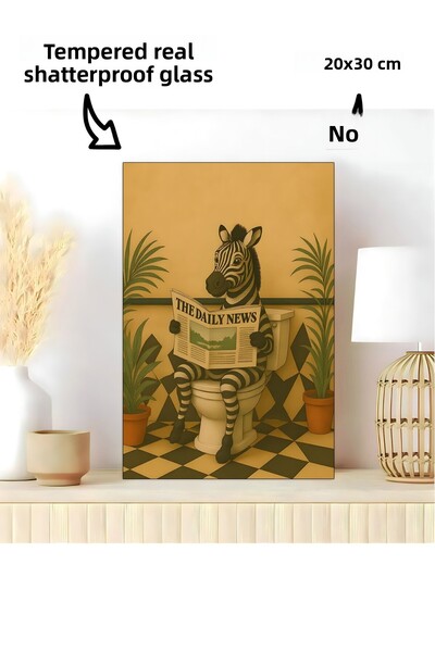 Harikabirev TABLA DE BAIEȚĂ TABLA DE STICLA ZEBRA-2, care face toaleta pentru baie | BNYCM