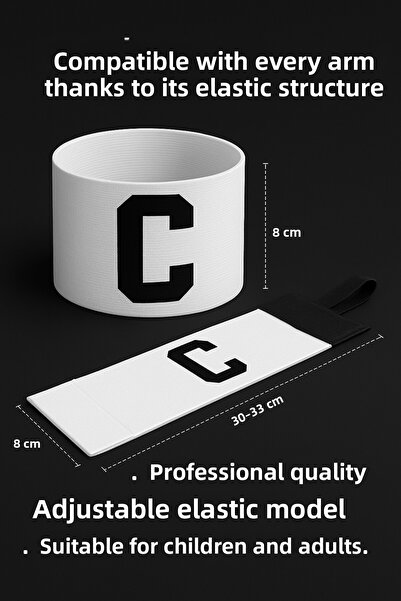 GAZELMANYA Căpitanství Pazubandı Căpitan Braț Căpitan Căpitan Bandă Profesional - Alb