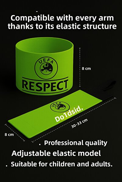 GAZELMANYA Respect Uefa Champions League Captainhood Pazubandı Captain Sleeve Band Professional Captain Pazuband