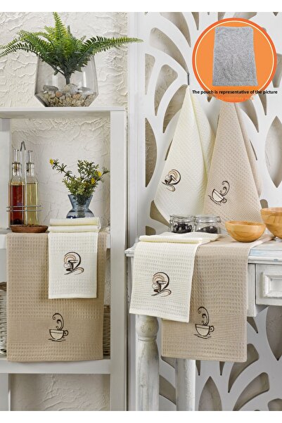 Rebeka 6-Piece Kitchen Drying Cloth Coffee Set