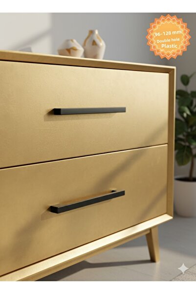 MH MiniHediye (Hard Plastic) Bridge 96 mm Black Furniture Kitchen Drawer Cabinet Cupboard Handle Knob Handles 10 Pieces