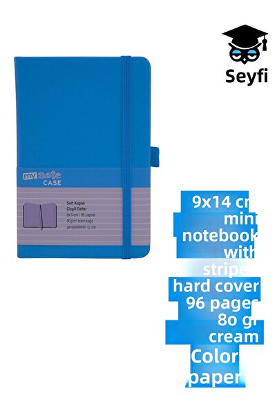 Mynote 9X14 CM MINI CARNET DE NOTIȚI CU CAPAC TARE CU LINII 96 FOI 80 GR Hârtie DE CULOARE CREMĂ