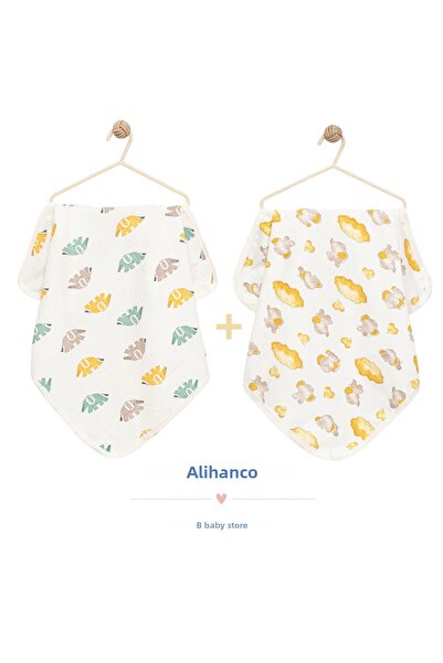 Alihan 100% Cotton 2-Pack Baby Blanket 90 X 90 cm